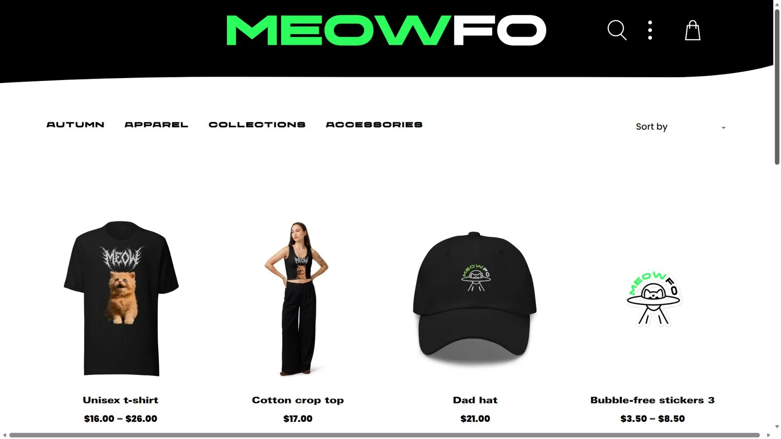 Meowfo — Tienda en línea